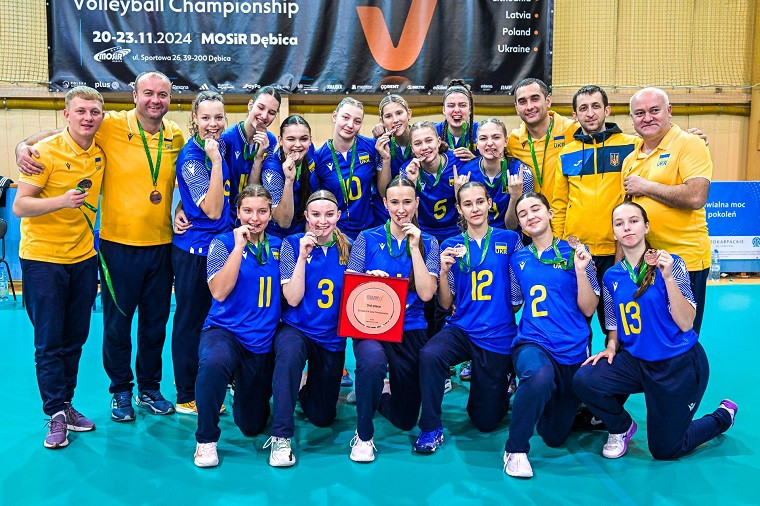 Збірна України з волейболу U16 Збірна Україна U-16 здобула “бронзу” СЄВЗА-2024